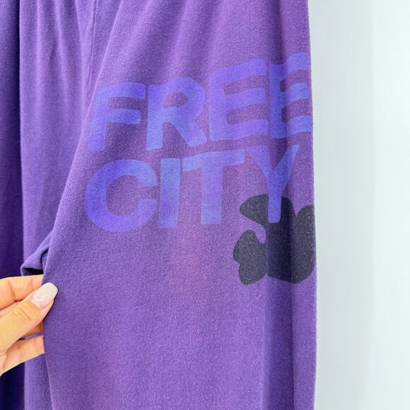 Free City | Custom Reworked Large Logo Purple Sweatpants M - Picture 7 of 11